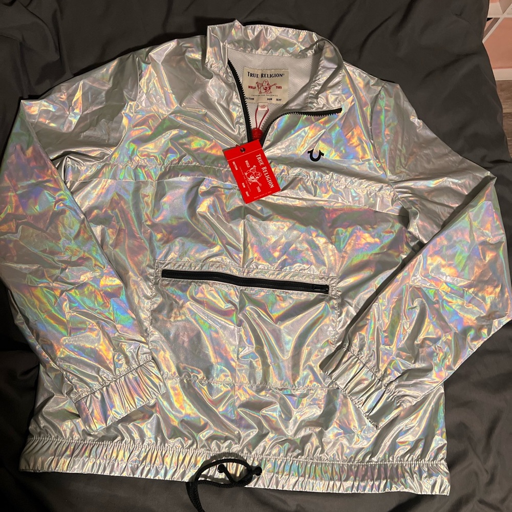 True Religion Holographic Silver Jacket